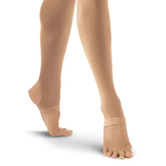 2 pair - Childrens Balera Stirrup Dance Tights- Suntan - Picture 1 of 2